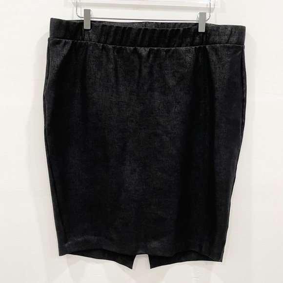 Torrid Black Textured Pencil Skirt Stretch Grey 2 - Picture 1 of 6